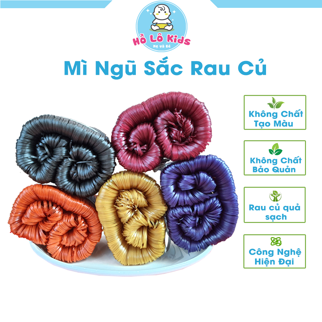 Mì ngũ sắc rau củ hỗ trợ ăn kiêng giảm cân tốt cho sức khỏe 1kg Hồ Lô Kids