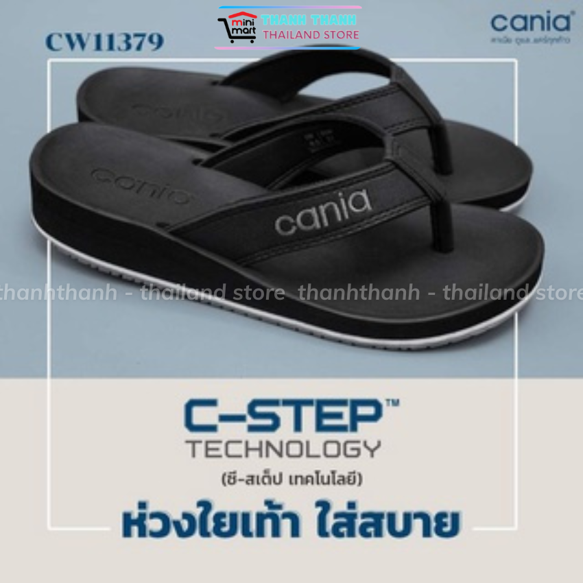 Dép nữ xỏ ngón đế cao Thái Lan CANIA CW 11379, dép nữ đi nhẹ, êm chân