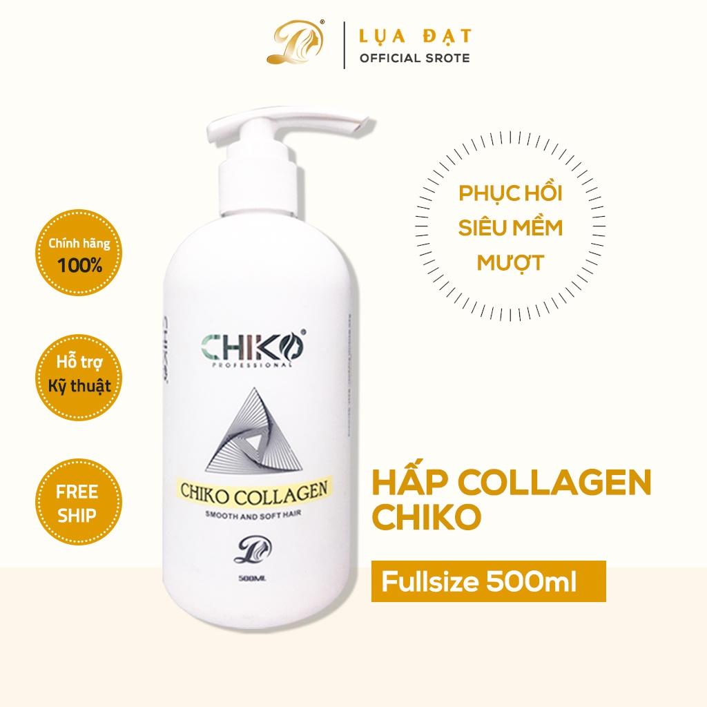 Dầu hấp xả 2 trong 1 Collagen CHIKO-phục hồi tóc hư tổn,ngăn ngừa rụng tóc 500ML