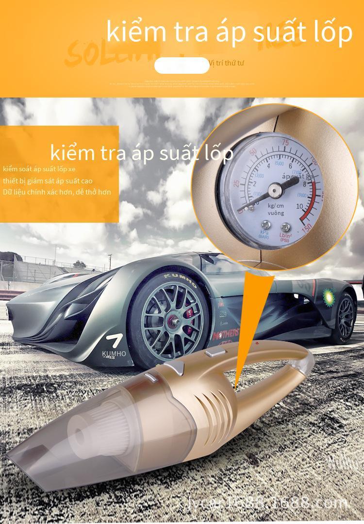 Máy hút bụi ô tô phong cách mới nhất Máy hút bụi ô tô đa chức năng bốn trong một máy bơm không khí máy bơm không khí công suất cao