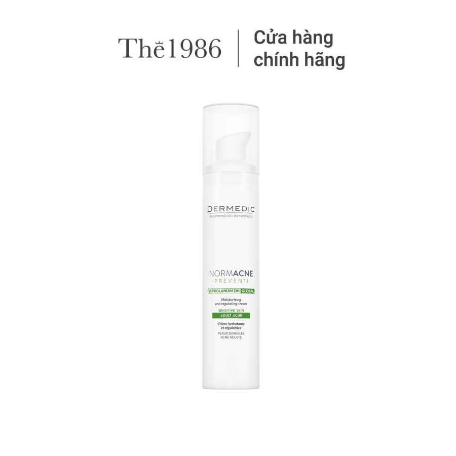 Kem dưỡng chống lão hóa cho da mụn ở người trưởng thành Dermedic Normacne Moisturizing And Regulating Cream 40ml