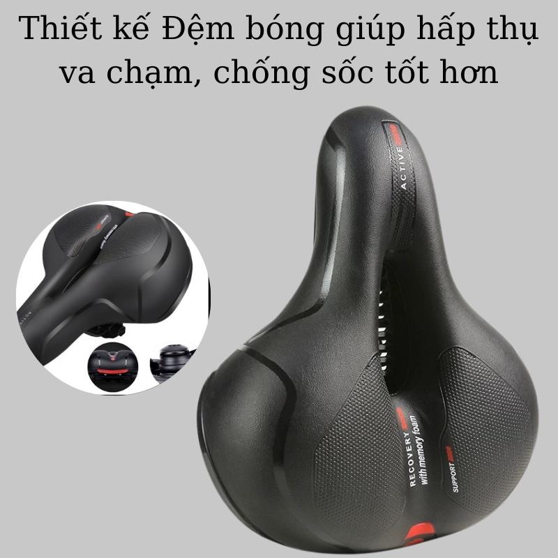 Yên Xe Đạp, Đệm Yên Xe Đạp Thể Thao Siêu Êm, Chống Nước Có Đèn Phản Quang Ban Đêm