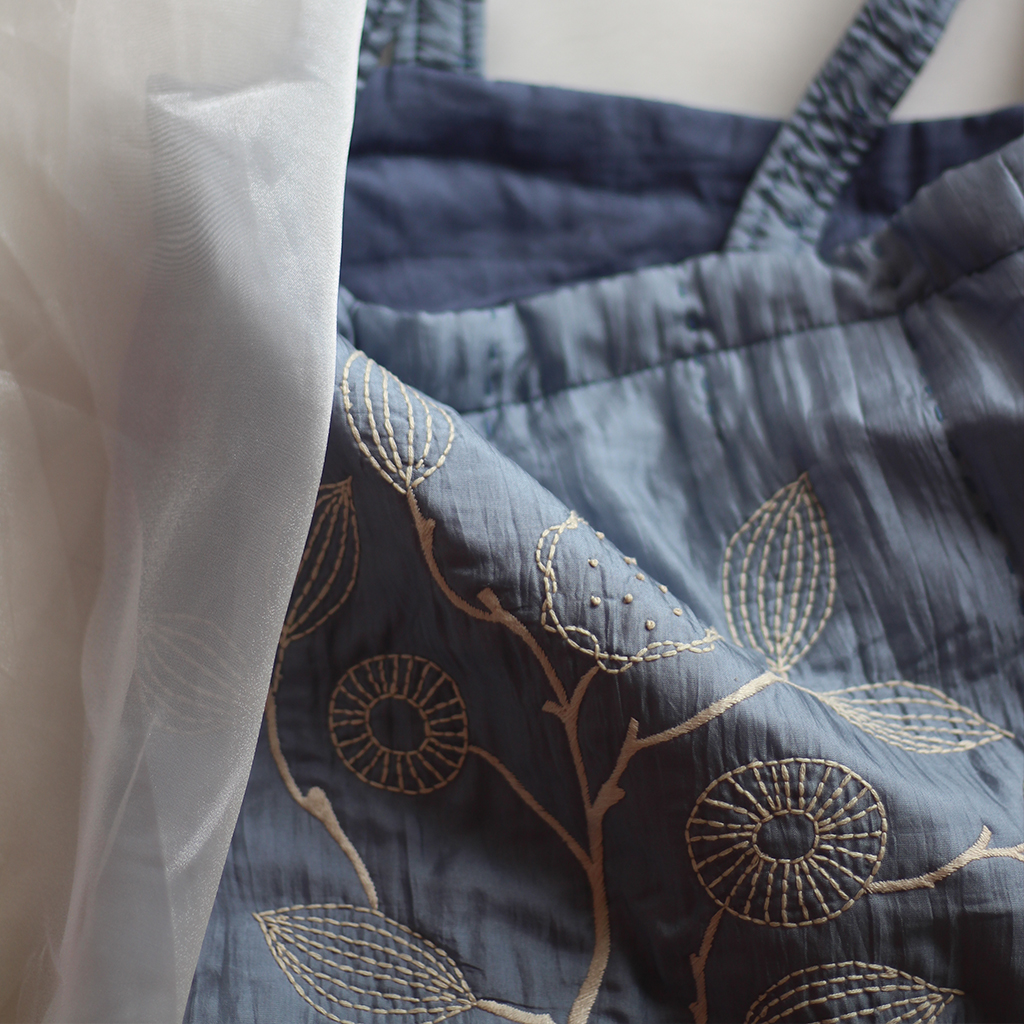 Túi Tote Lụa Tơ Tằm Thêu Tay