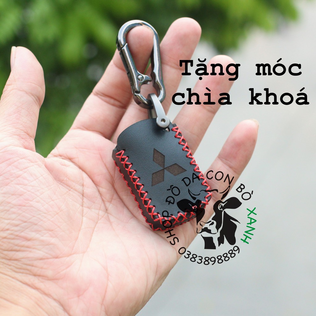 Bao Da dành cho chìa Khoá cơ Mitsubishi Xpander, Triton, Attrage, Mirage, Lancerhandmade Da Thật 002