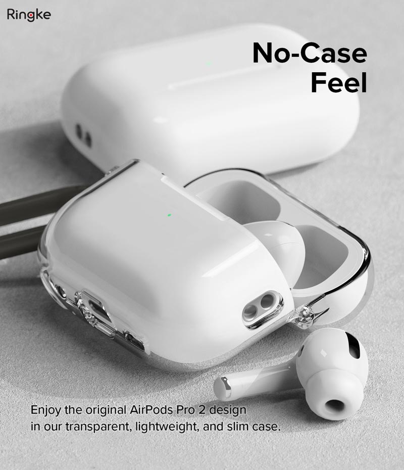 Vỏ Ốp dành cho Airpods Pro 2 RINGKE Hinge Clear - Hàng Chính Hãng