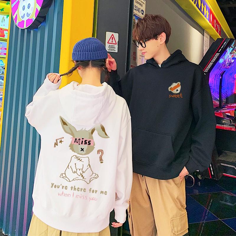 Áo hoodie unisex nam nữ cặp đôi sweater local brand hàn quốc cute khoác zip choàng cardigan chống nắng CHIBI GẤU THỎ SamMy96 Shop