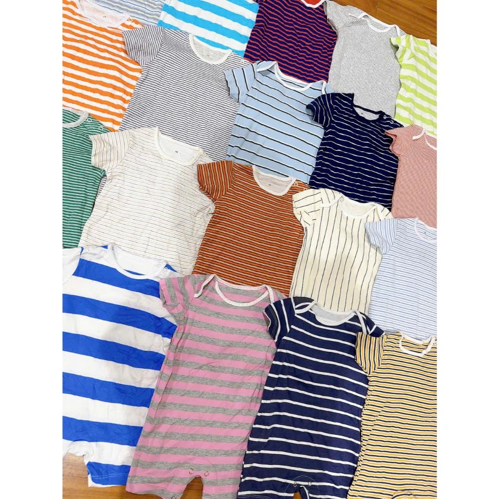 [Size 0-6M] Body Đùi Kẻ Sọc FORM TO Cotton Mềm, Co Giãn, Thấm Hút Mồ Cho Bé Trai/ Bé Gái - Hàng Xuất Dư