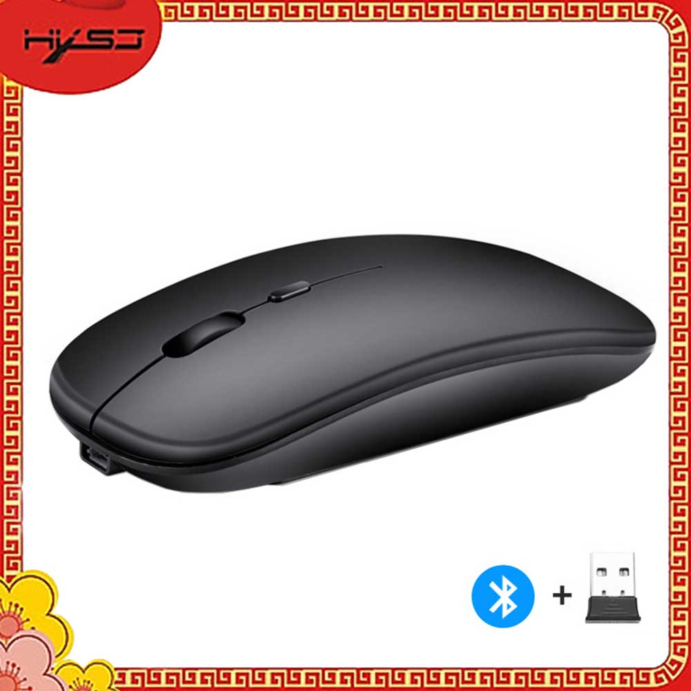 Chuột Không Dây Bluetooth Hxsj M90 - Hàng Chính Hãng - Đen