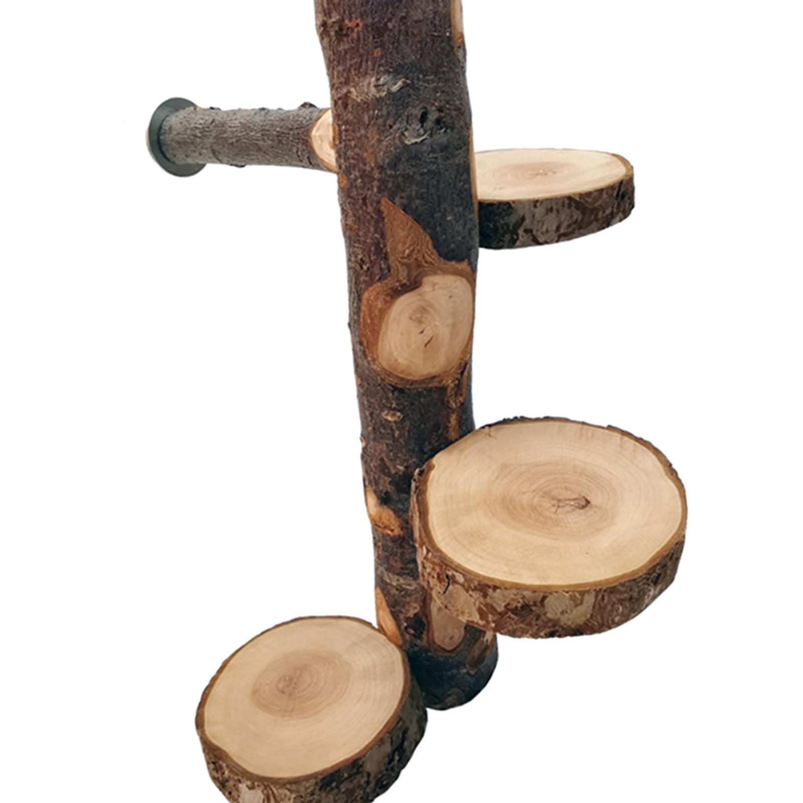 Wooden Climbing Ladder Stand Platform Perch Activity Exercise Rodents Toy Playground Hamster Chew Toys for Chinchilla Gerbil Parrot Resting