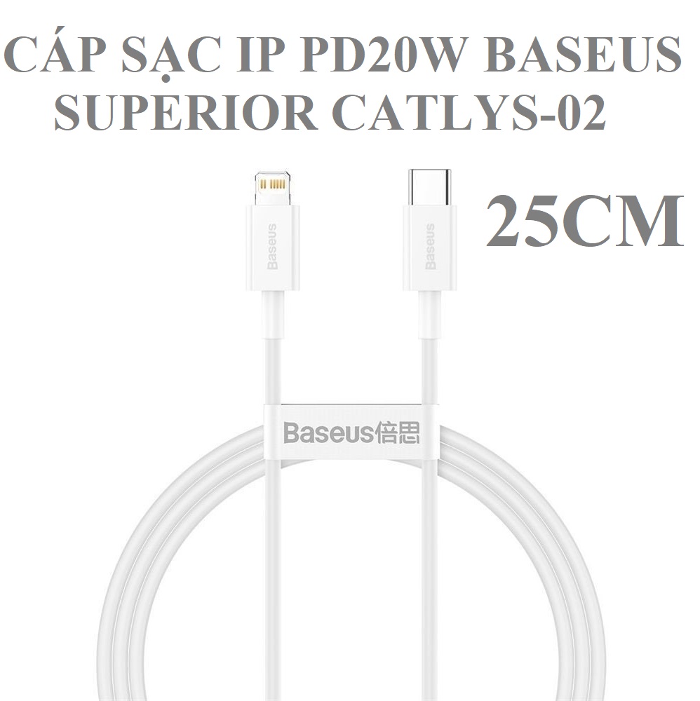 [C to iP ] Cáp sạc nhanh PD20W cho iP Baseus Superior CATLYS-02 _ Hàng chính hãng