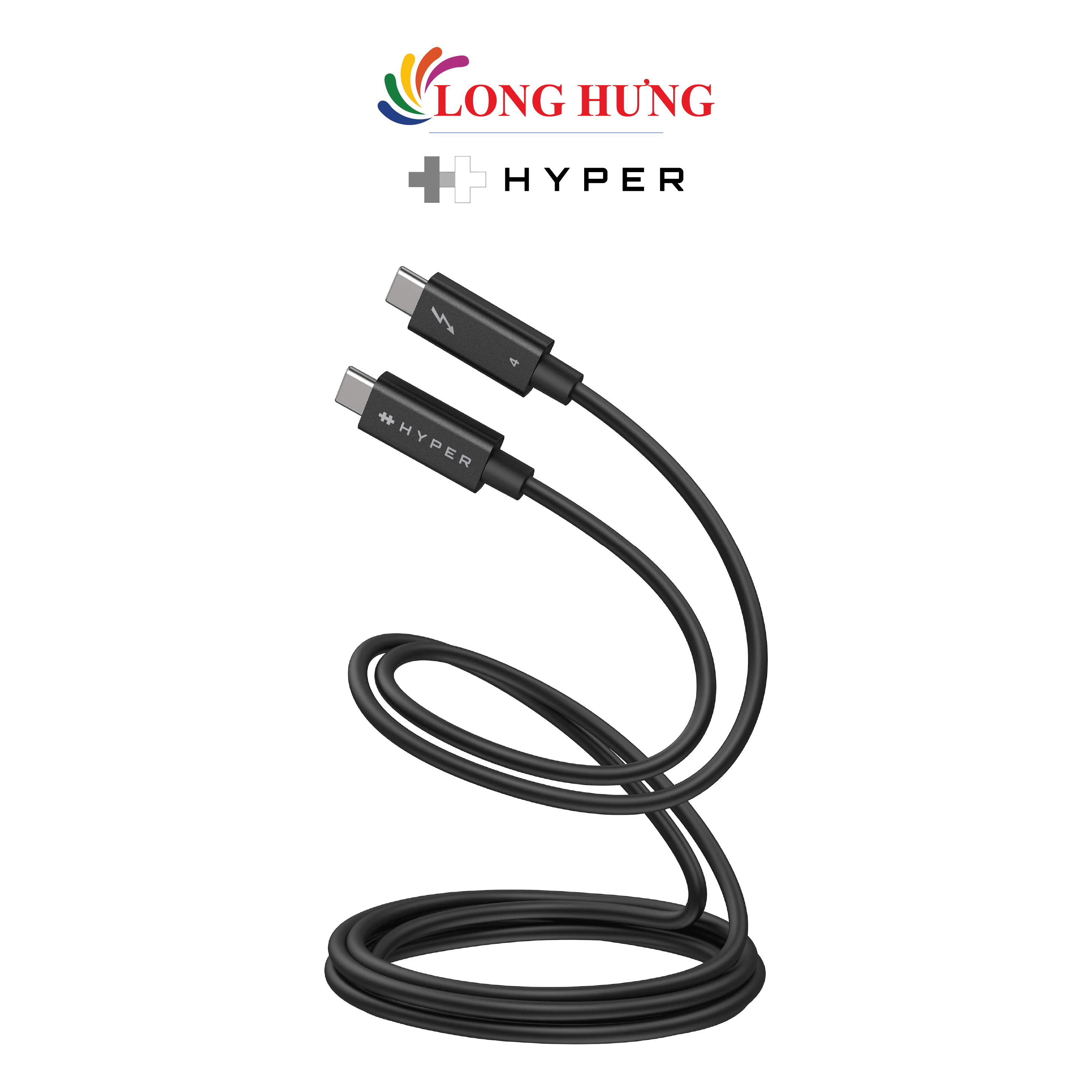 Hình ảnh Cáp USB Type-C to Type-C HyperDrive Thunderbolt 4 PD 100W 2m HDTB4AC2GL - Hàng chính hãng