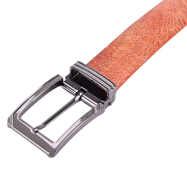 Dây nịt nam da đà điểu màu vàng bò HJ4403-07-19-23-35-40