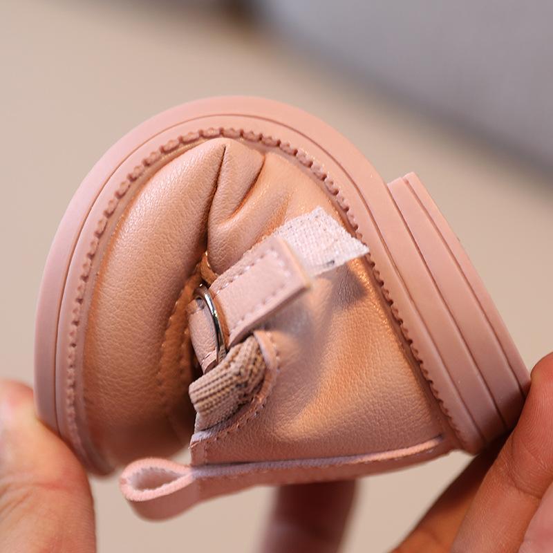 Giày búp bê len phối trái tim cho bé gái Giày công chúa tập đi 1-3 tuổi size 15-25