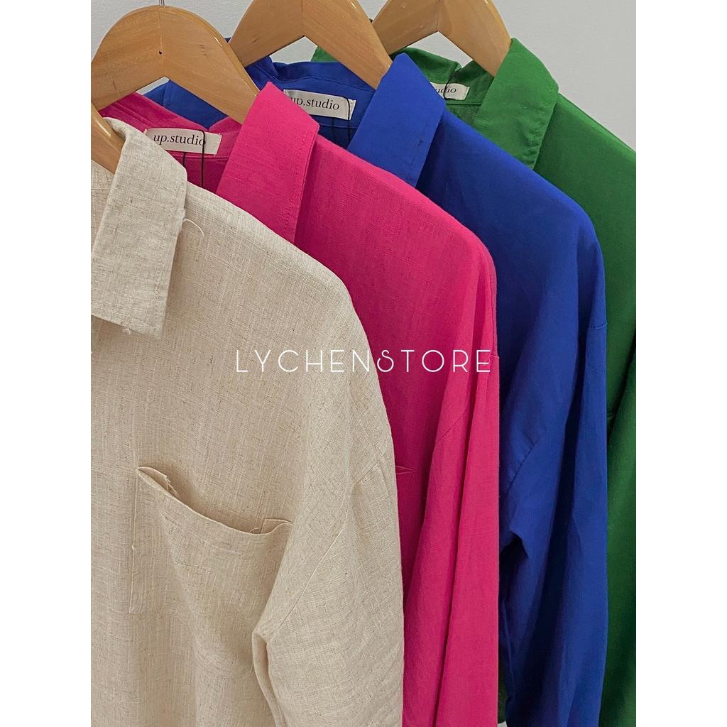 Color linen shirt
