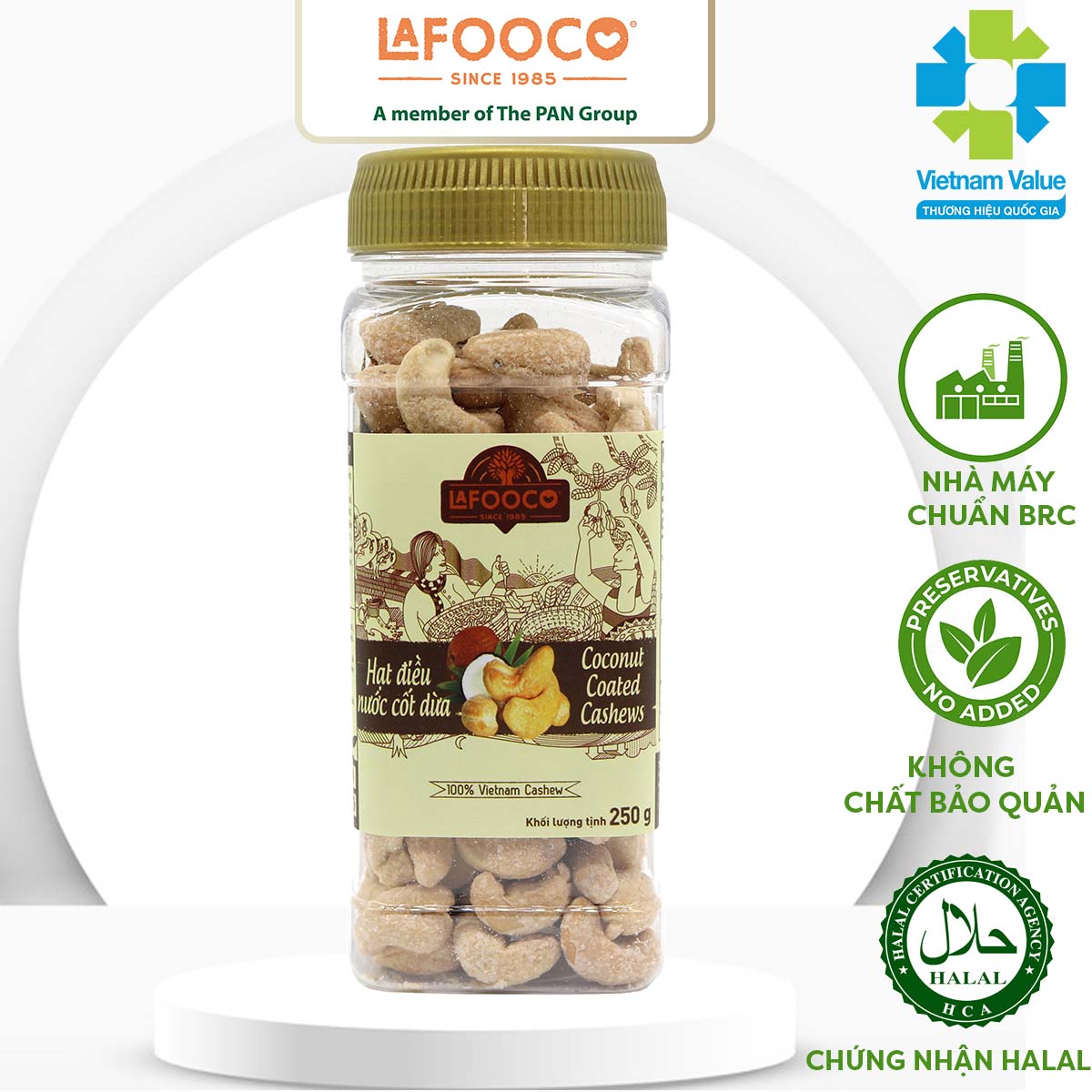 Hạt điều LAFOOCO nước cốt dừa 250g