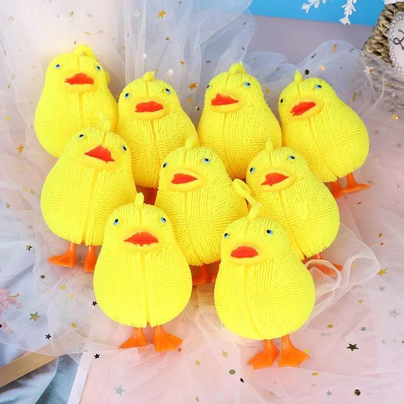 GÀ VÀNG phát sáng đồ chơi squishy bóp tay mềm mịn đàn hồi dễ thương giải tỏa căng thẳng