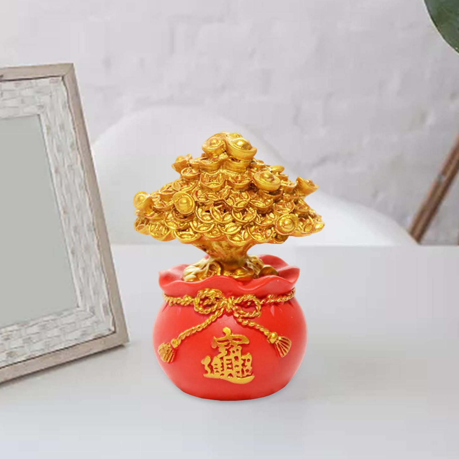 Fortune Miniature Statue Collectible Treasure Pocket Sculpture for Cabinet