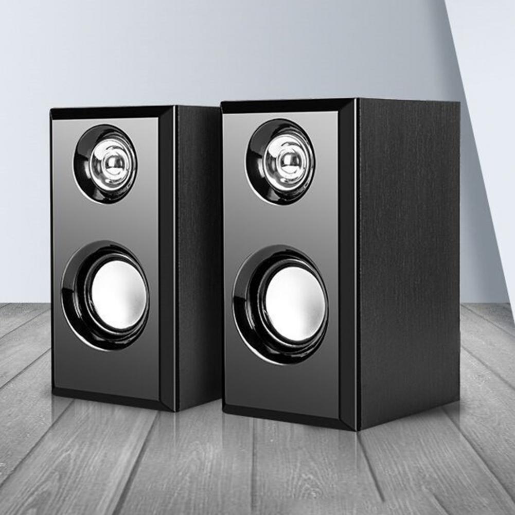 Loa Máy Tính 1 Cặp Hệ Thống Âm Thanh Mạnh Mẽ Hữu Ích Loa Máy Tính Để Bàn Cho Máy Tính Bảng Color: Brown