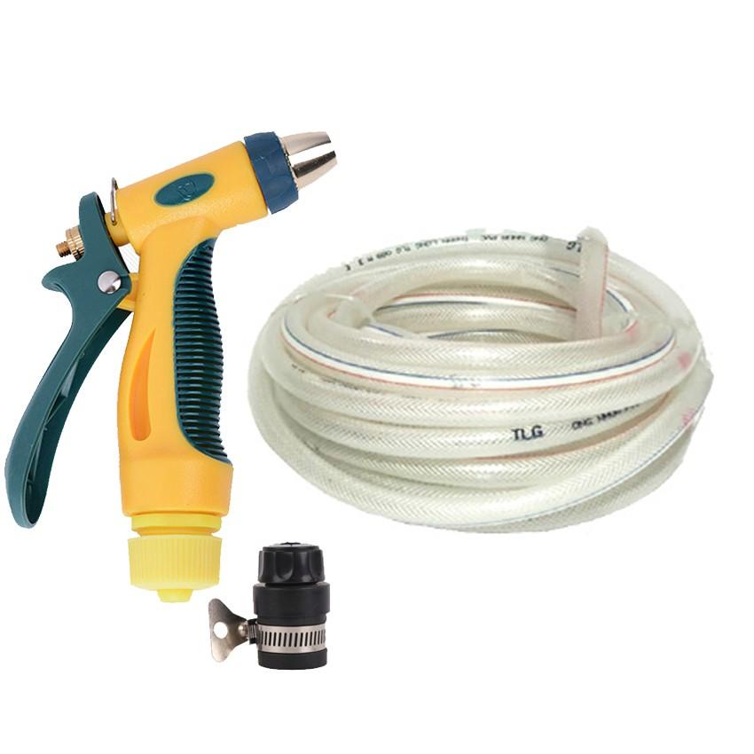 Bộ dây vòi xịt nước rửa xe,tưới cây tăng áp 3 lần 15m