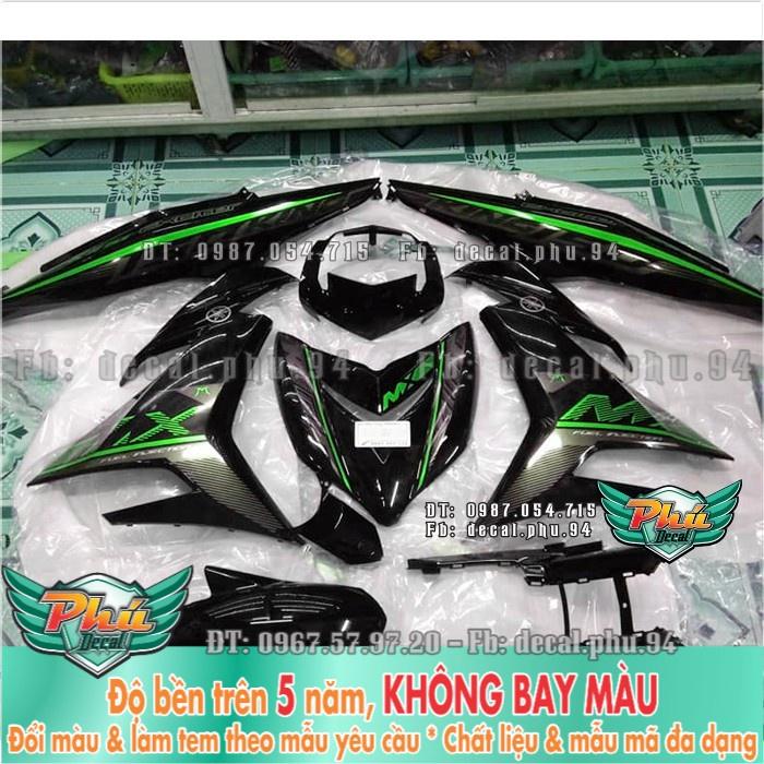 Tem rời Candy EX 150 MX king xe đen chỉ xanh lá P -1