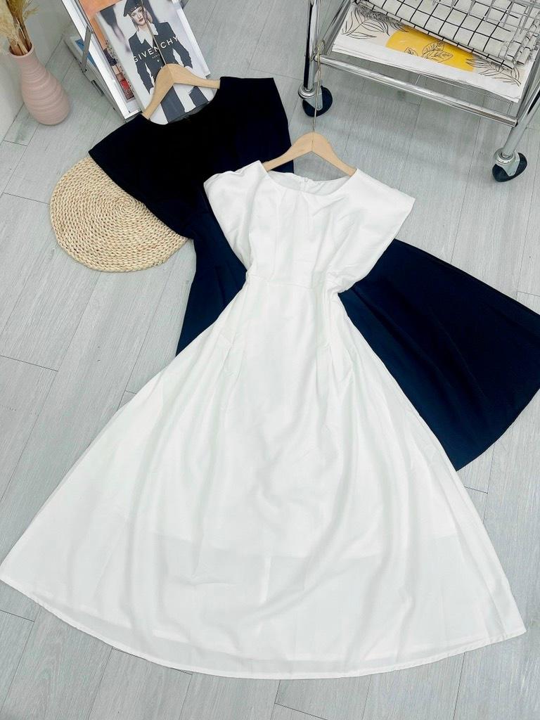 ĐẦM MIDI CÁNH DƠI CHIẾT EO 13367