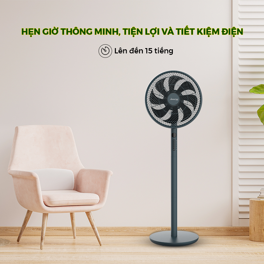 Quạt Thông Minh Dreamer DHA-SSF136G Màu Xám, DC Inverter, Điều Khiển Trực Tiếp Bằng Giọng Nói, BH động cơ 36th, HÀNG CHÍNH HÃNG