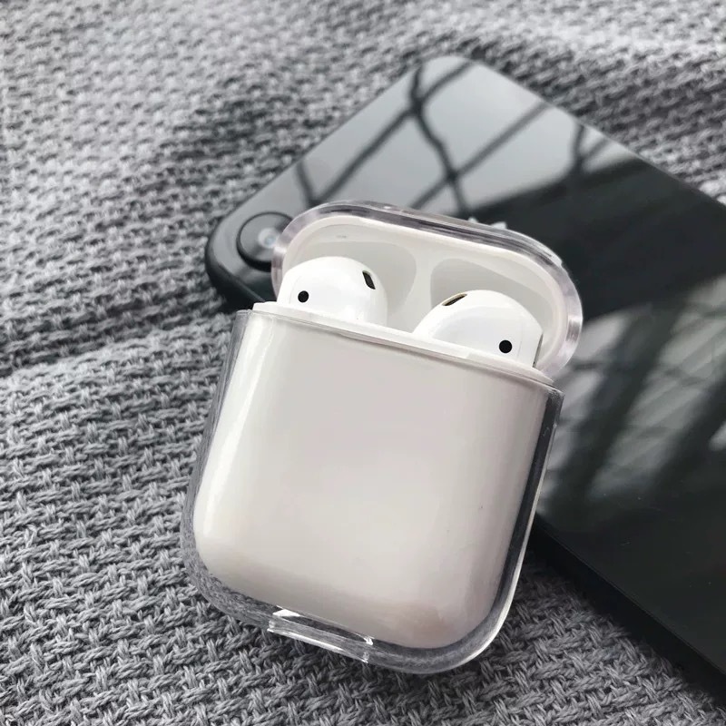 Ốp trong suốt cứng Logo New Pop cho Airpods