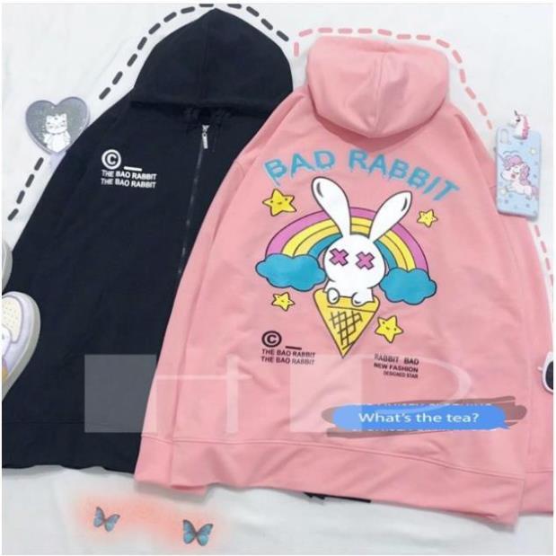 Áo Khoác nỉ thỏ Bad Rabbit, Áo hoodie nỉ Bad Rabbit cực xinh ND14