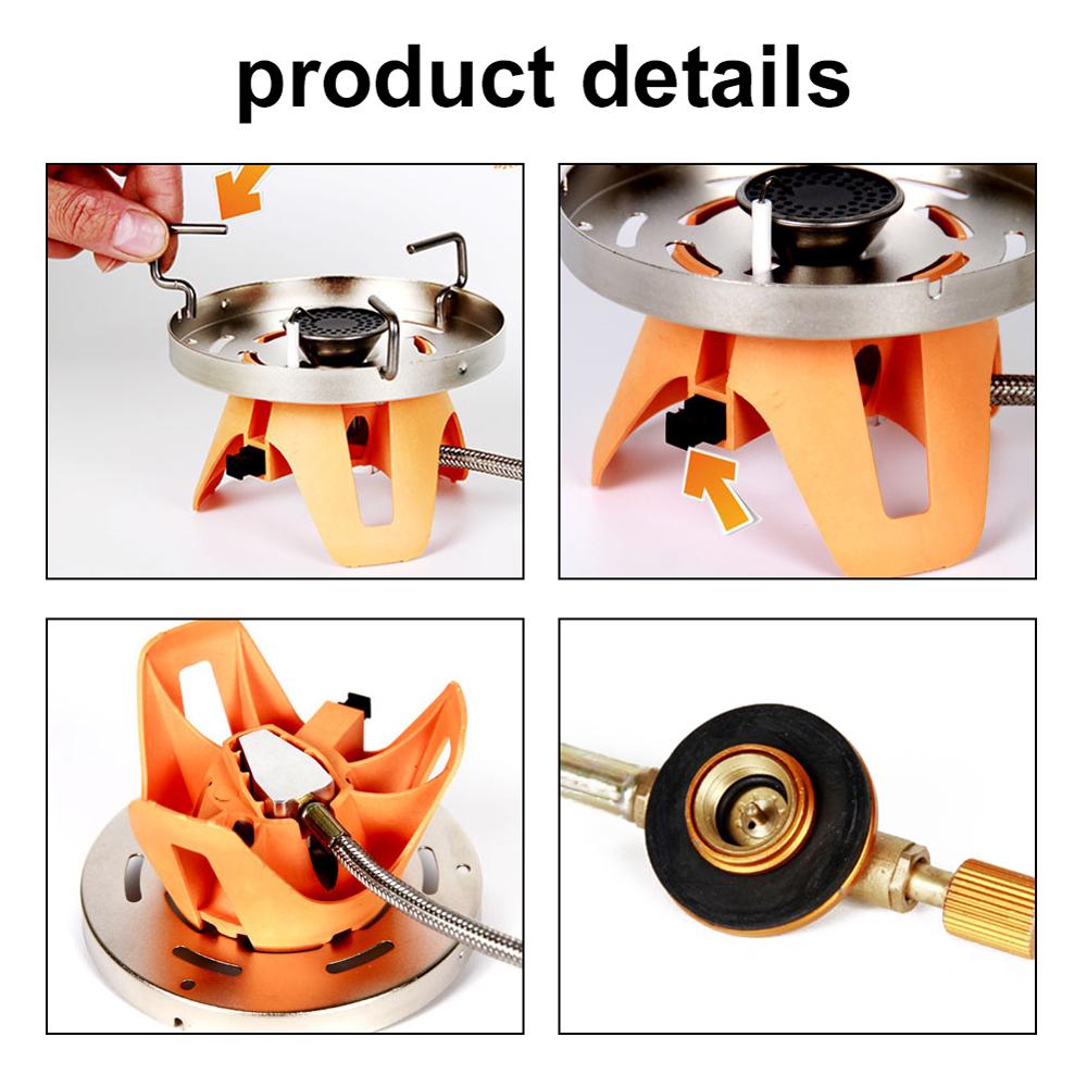 Outdoor Camping Metal Stoves Portable Picnic Barbecue Furnace Detachable Kettle Holder Stoves Mini Water Boiling Cooking Accessory