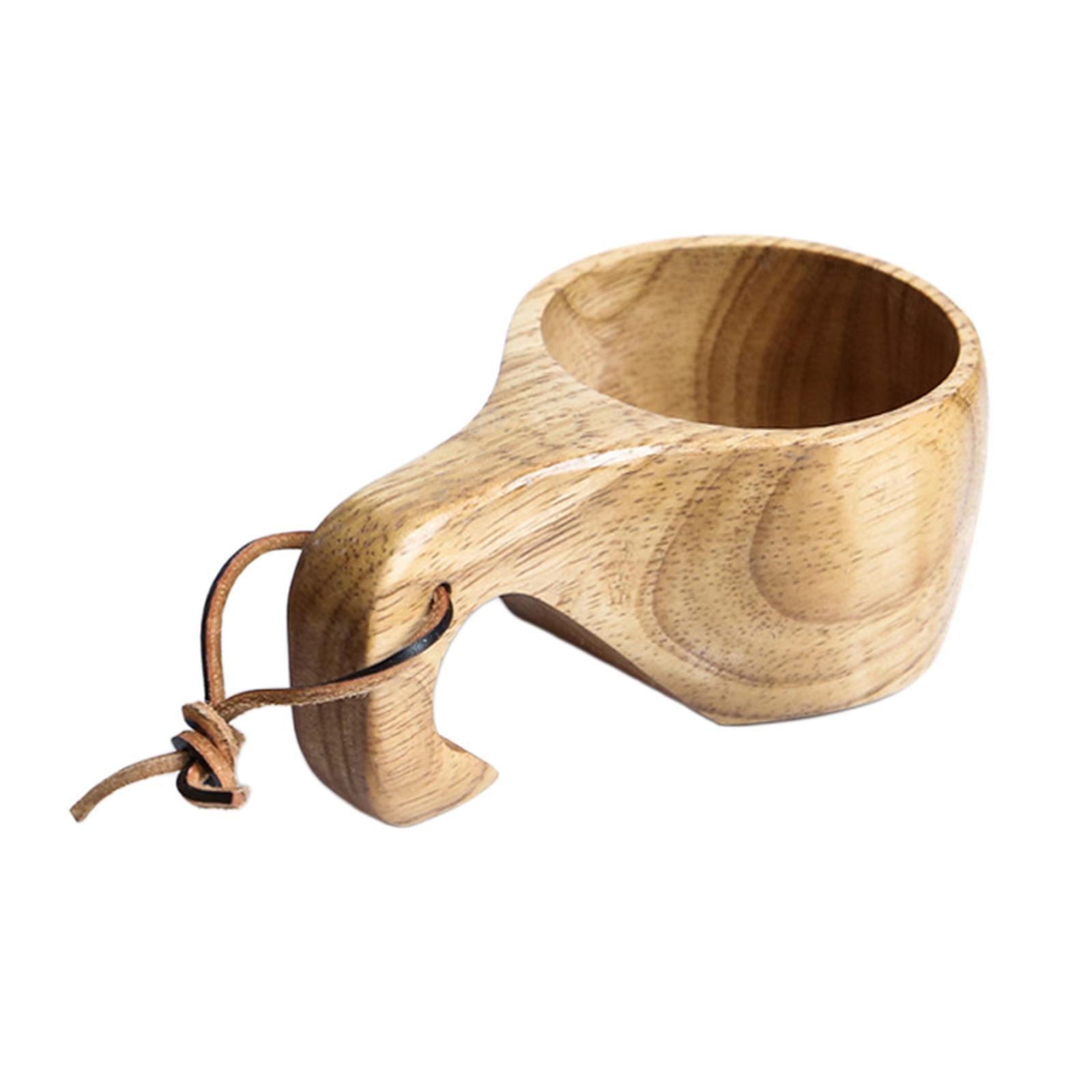 Portable Wooden Drinking Cup Tableware  Hiking Outdoor Camping