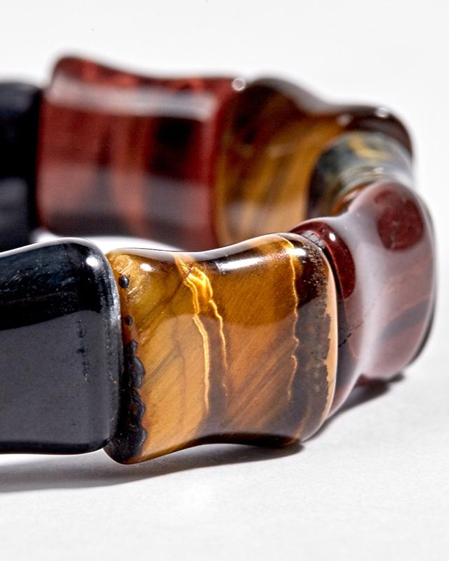 Vòng Đốt Trúc Thạch Anh Mắt Hổ Tam Tài Ngọc Quý Gemstones