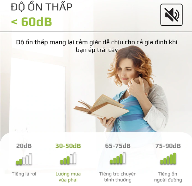 Máy Ép Trái Cây Trục Ngang, Máy Ép Chậm OLIVO SJ22 Thương Hiệu Mỹ Ép Rau Không Lo Kẹt Máy Ép Kiệt 99% Dễ Vệ Sinh Công Suất 150W - Hàng Chính Hãng