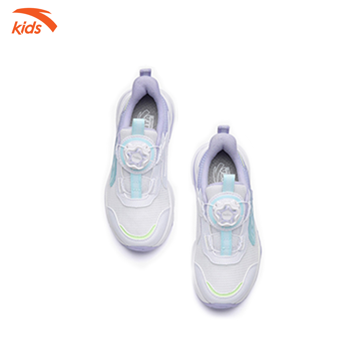 Giày thể thao bé gái Anta Kids, dòng chạy, thiết kế khóa habu tiện lợi, mặt lưới thoáng khí 322239902-1