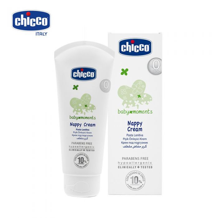 Kem hăm 3 tác động Chicco 0M+ 100ml hỗ trợ chống hăm, xoa dịu hăm và dưỡng da bé hiệu quả nhờ các thành phần tự nhiên ( Tặng 50 tờ khăn khô đa năng )