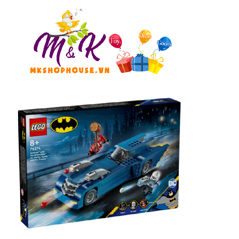 LEGO SUPERHEROES 76274 Đồ Chơi Lắp Ráp Siêu Xe Người Dơi Đối Đầu Harley Quinn (435 chi tiết)