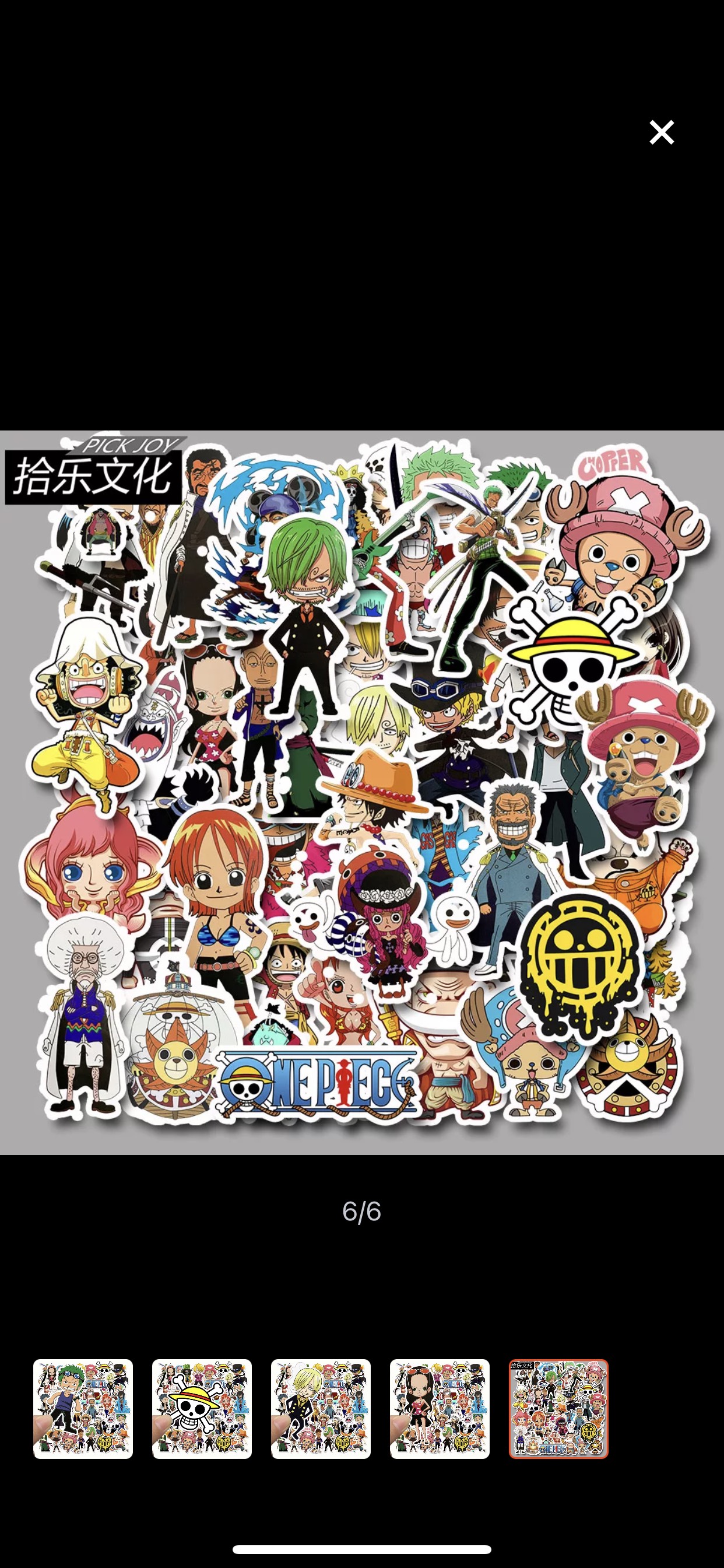 Bộ 50 miếng dán (Sticker) chống thấm nước hình One Piece trang trí sổ tay,laptop,mũ bảo hiểm