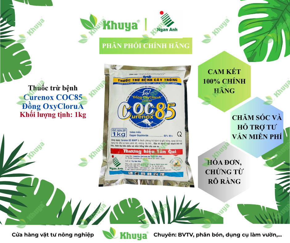 Thuốc trừ bệnh Curennox OC 85WG (Coc85 gói 1kg) Nấm Bệnh Cây Trồng