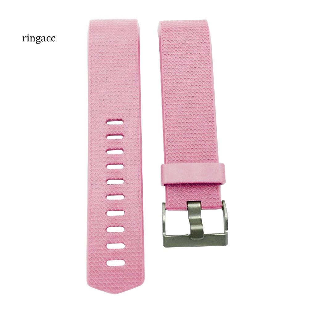 Dây Đeo Thay Thế Chất Liệu Cao Su Thiết Kế Sọc Gân Độc Đáo Cho Fitbit Charge 2