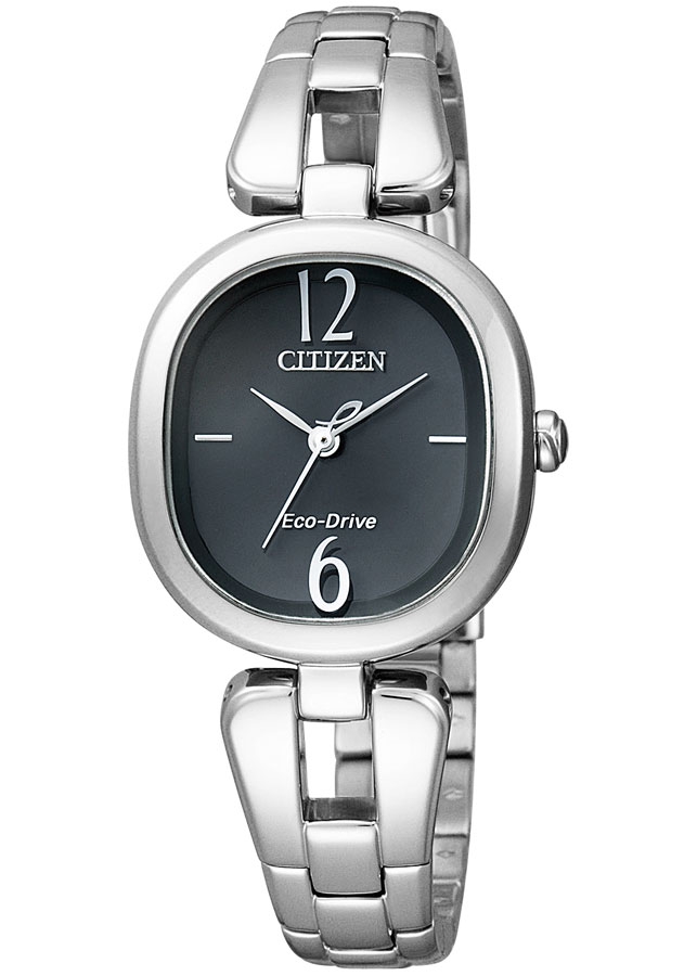 Đồng Hồ Nữ Citizen Dây Thép Không Gỉ EM0180-56E - Mặt Đen