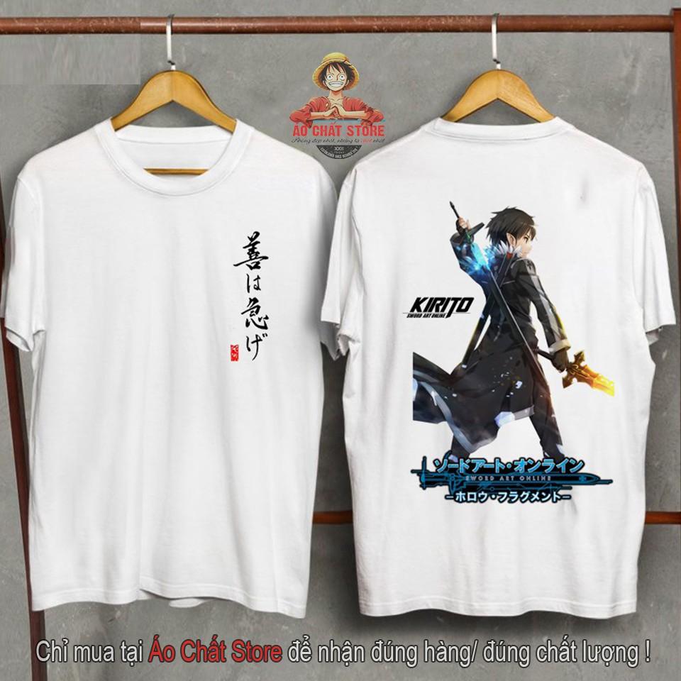 (Siêu Phẩm) Áo Sword Art Online cực chất - Áo thun Kirito màu trắng đẹp giá rẻ NT16