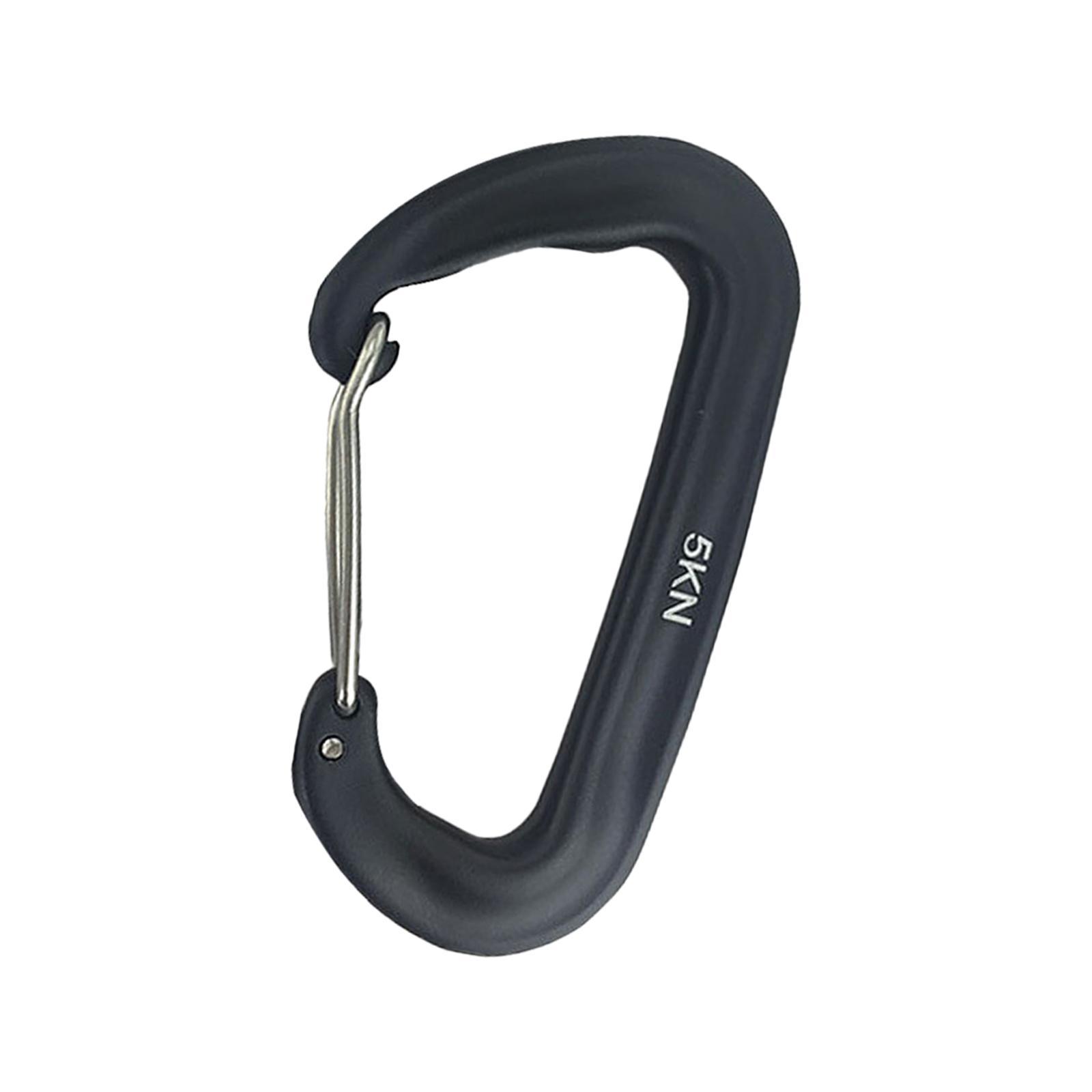 Metal Locking Carabiner Gadgets Keyring Heavy Duty 3 inch Small Carabiner Clip D Shaped Carabiner for Water Bottle Fishing Mountaineering