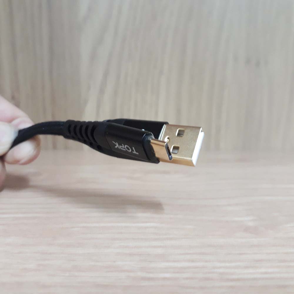 Dây cáp sạc nhanh chân micro usb TOPK AN42 - Hàng chính hãng