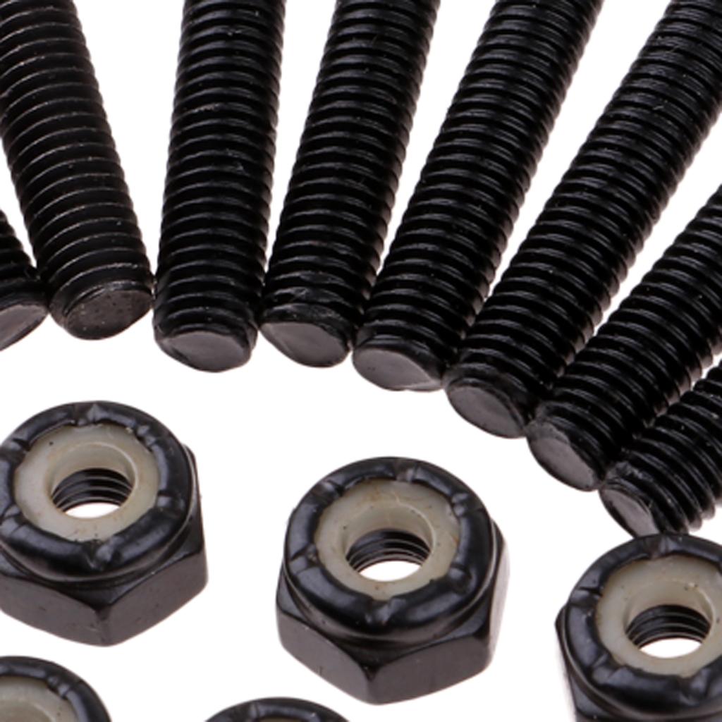 2x8 Pieces Skateboard Longboard Mounting Bolts Screws Nuts Hardware Set 35mm