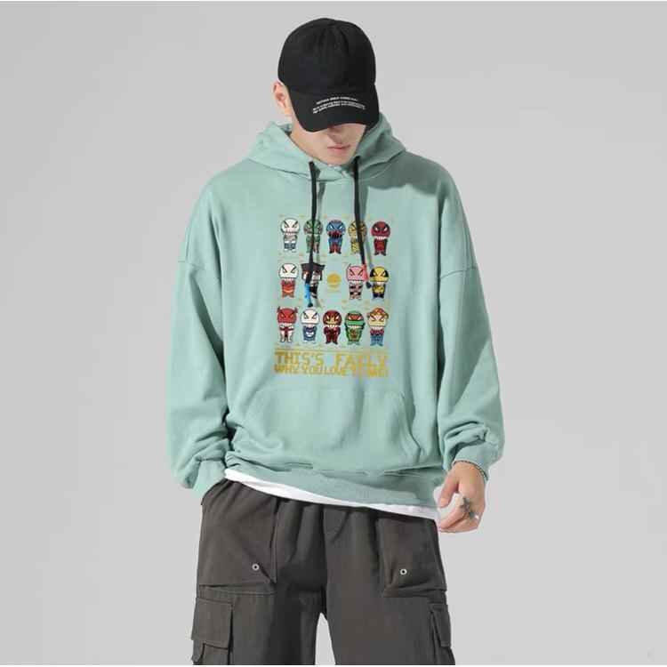 ÁO HOODIE NỈ NAM IN HÌNH SIÊU ANH HÙNG FORM VỪA CỰC DỄ THƯƠNG