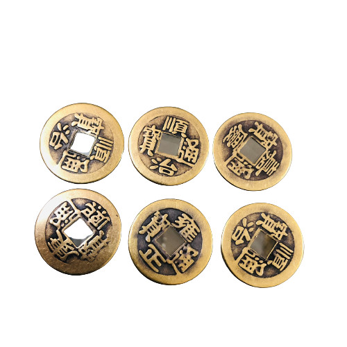 Đồng xu phong thủy đường kính 2,5cm ,vật phẩm phong thủy bằng đồng