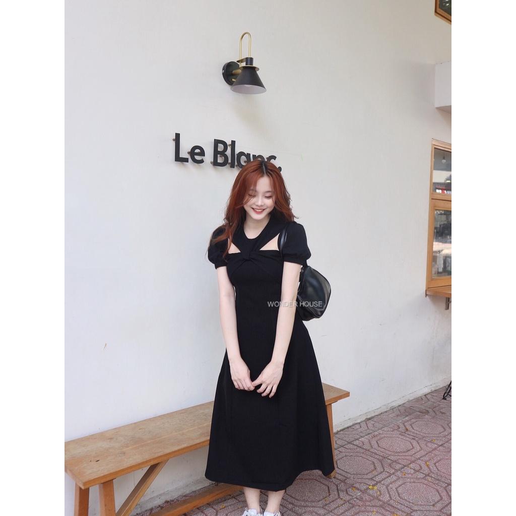 Đầm Wonderhouse cổ yếm form maxi chất vải dày dặn dự tiệc, đi biển sang chảnh - Dori dress 2