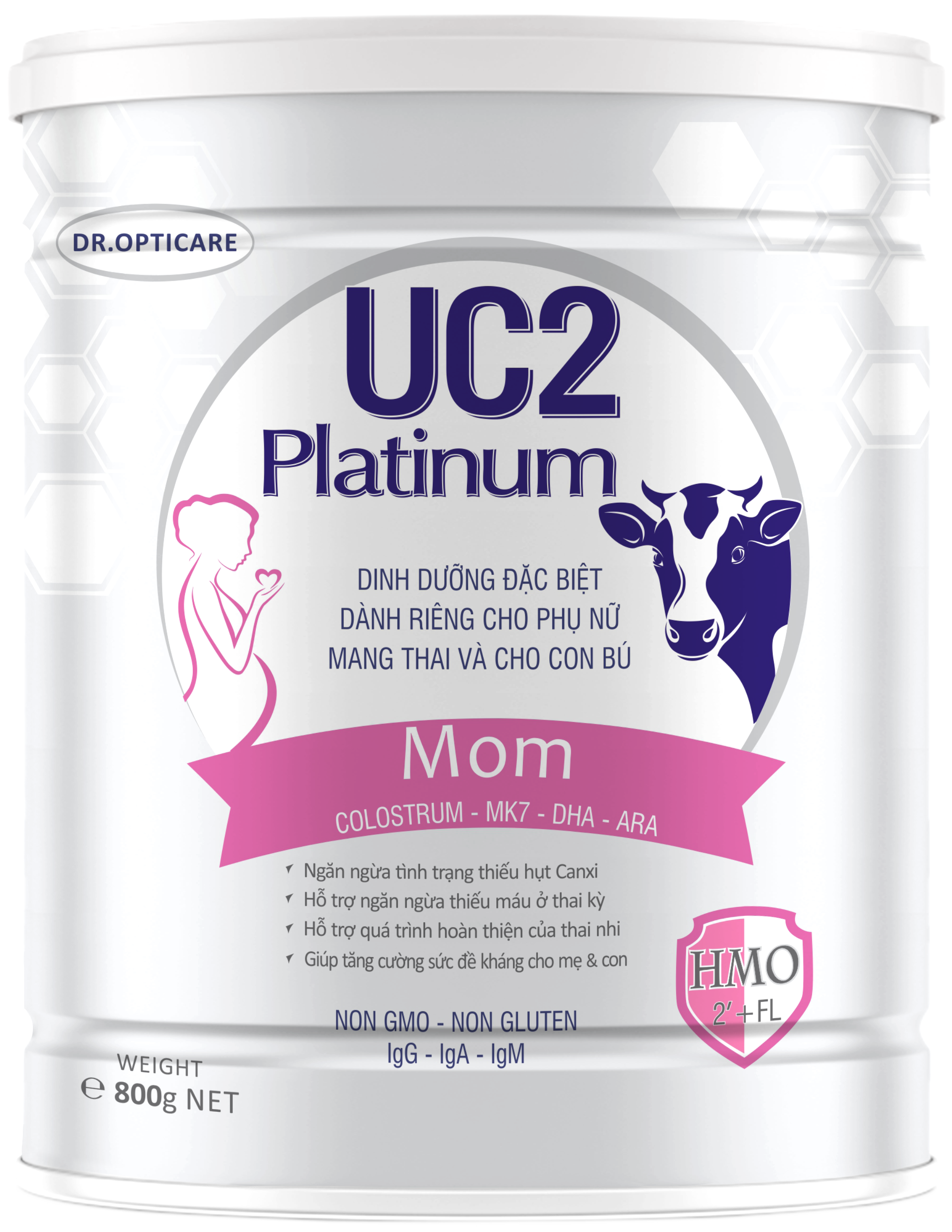 Sữa bột UC2 Platinum Mom 800g (bổ sung Colostrum, dành cho phụ nữ mang thai và cho con bú)