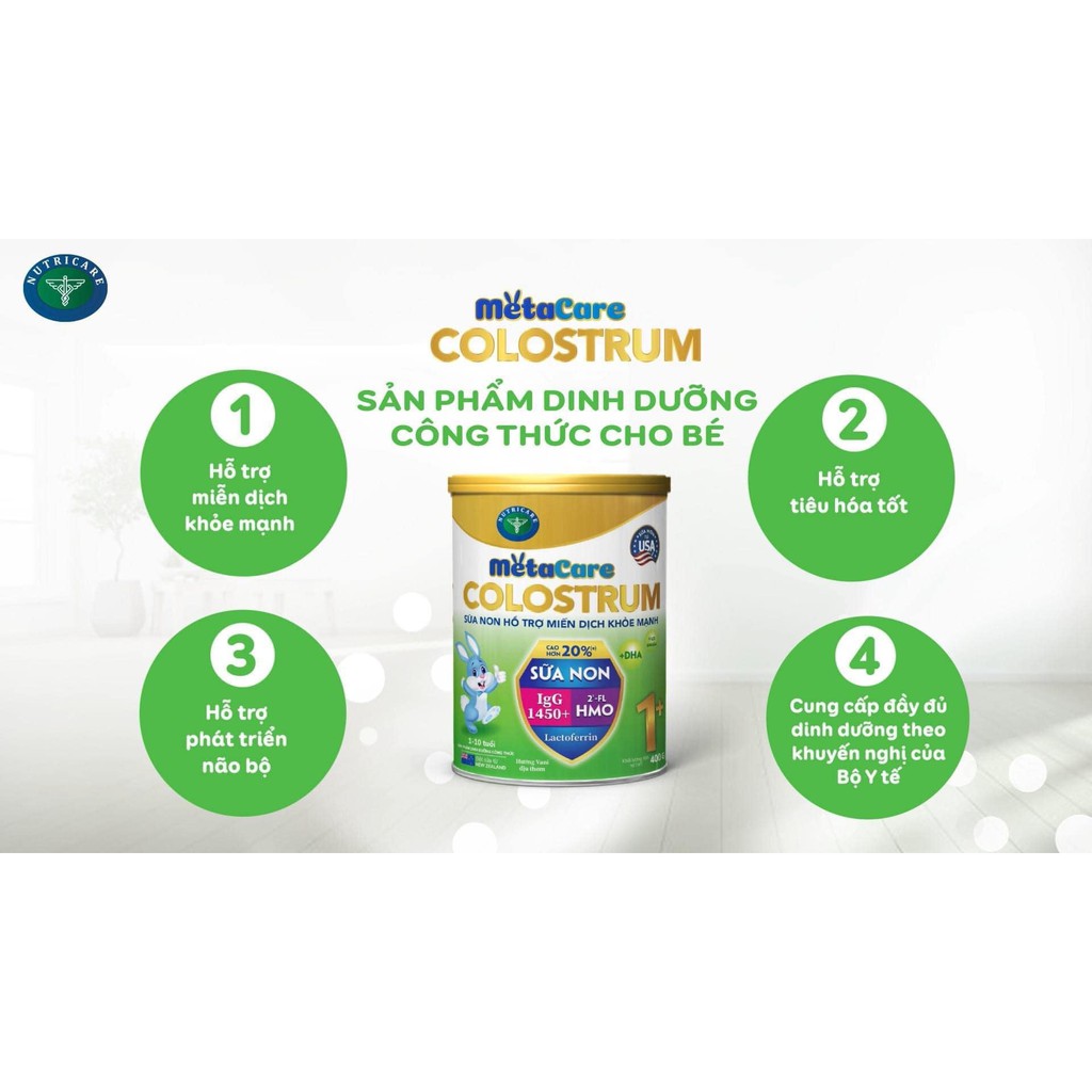 Sữa non Colostrum 1+ lon 800g - sữa non hỗ trợ miễn dịch khoẻ mạnh