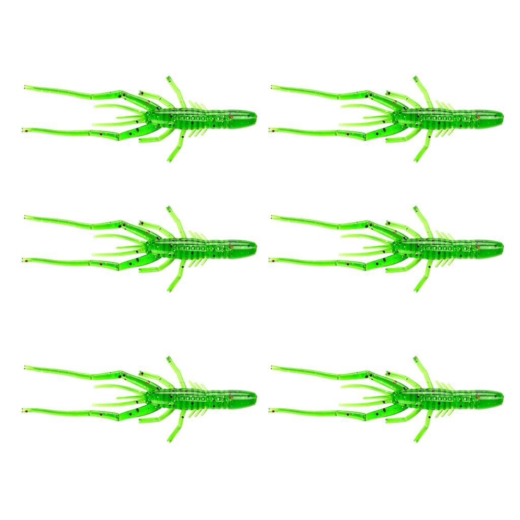 6 Pieces PVC Soft Worm Fishing Lures Artificial Insect Lure Baits Swimbaits