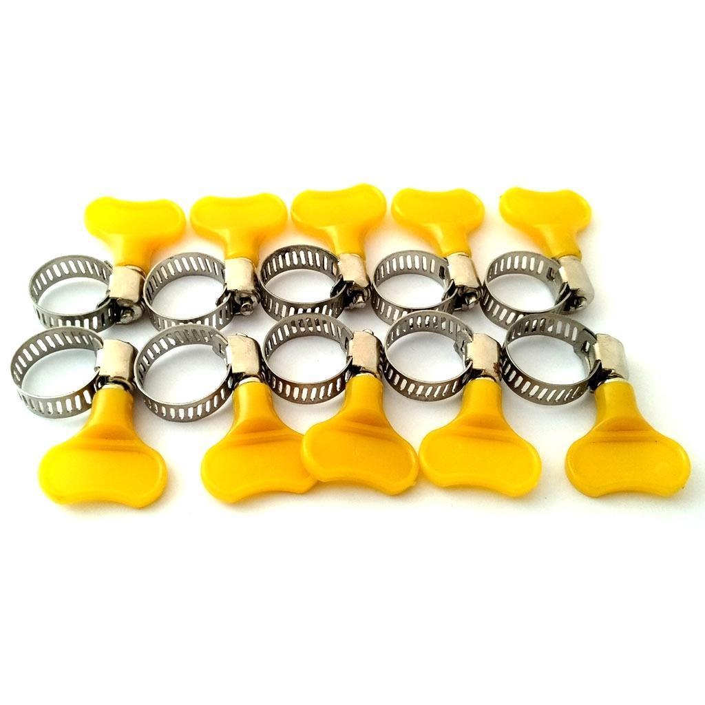 2x 10pc Pipe Clamp Fit Pipe O.D Handle Clamp Stainless Steel Hose